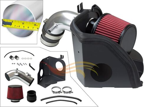 Cold Air Intake System with Heat Shield Kit + Filter Combo Red Compatible For 06-11 Honda Civic 1.8L in Saudi Arabia