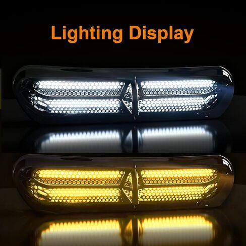 LED Turn Signal Light, Fairing Vent Turn Signal Lights, LED Vent Trim Turn Signal Lights for Harley 2014-2023 Touring Street Glide Ultra Limited(FLHX/FLHTK) IP65 Waterproof Amber Turn Signal in Saudi Arabia