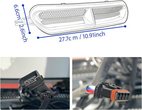 LED Turn Signal Light, Fairing Vent Turn Signal Lights, LED Vent Trim Turn Signal Lights for Harley 2014-2023 Touring Street Glide Ultra Limited(FLHX/FLHTK) IP65 Waterproof Amber Turn Signal in Saudi Arabia