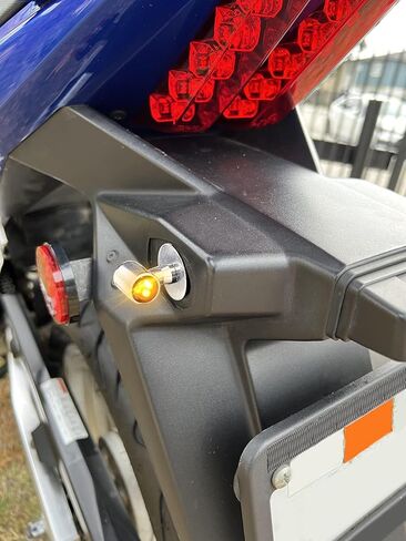 إشارات الانعطاف LED للدراجات النارية ضوء وامض صغير مناسب لدراجة Harley Sportster Softail Touring Road King Street Road Glide Fat Boy Fat Bob FLTRUSE (عدسة دخان من الكروم + عدسة بيضاء صفراء) in Kuwait