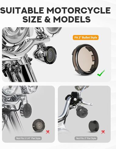 PBYMT 2inch Front Turn Signals, 81 LEDs 1157 Turn Signals with 2 Smoked Lens Cap Fit for Harley Touring Road Glide Road King Electra Glide Street Glide Sportster Iron Dyna Softail 1986-2024 in Saudi Arabia