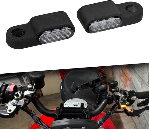 إشارات الانعطاف الأمامية LED وميض صغير للدراجات النارية مناسب عالميًا لـ Harley Softail Sportster Dyna Touring Road King Glide FLTRXS Fat Boy FLSTF Breakout FXBRS (غلاف كروم + عدسات شفافة) in Kuwait