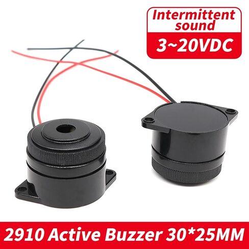 1PCS 2910 Intermittent Sound Piezo Electric Active Buzzer Speacker Dimension 30x25MM Alarm DIY Spiral DC Refrigeration Equipment in Saudi Arabia