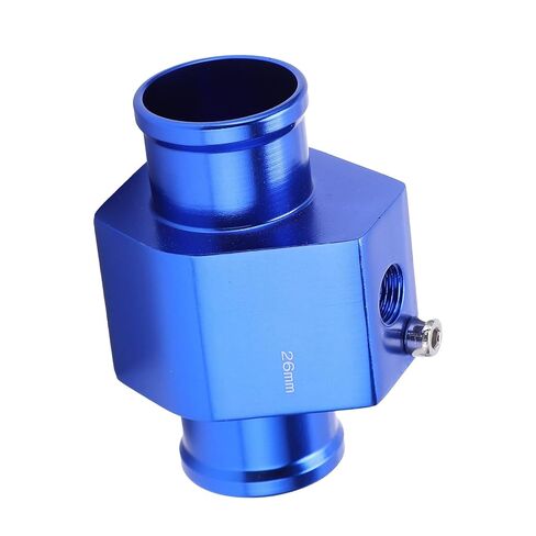 Water Temperature Joint Pipe High Performance Aluminum Alloy Adapter with Hose Clamps 26mm Fit for Vehicles Cooling System Temperature Gauge Accessory in Kuwait