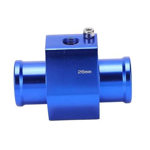 Water Temperature Joint Pipe High Performance Aluminum Alloy Adapter with Hose Clamps 26mm Fit for Vehicles Cooling System Temperature Gauge Accessory in Kuwait