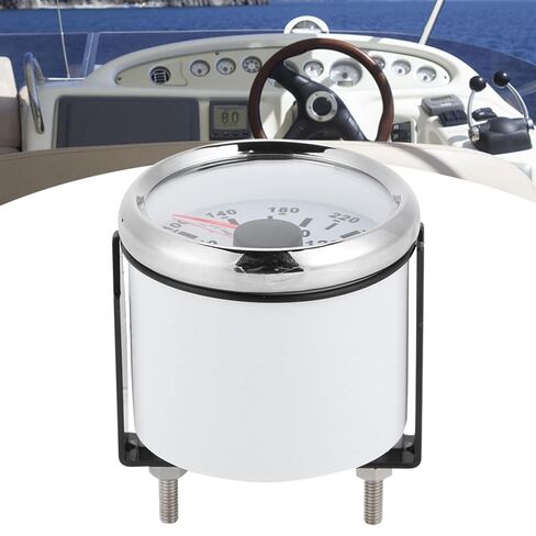 مقياس درجة حرارة الماء Aramox Marine 52 مم، مقياس درجة الحرارة الأبيض 2 بوصة للقارب RV، مراقب درجة حرارة المحرك in Saudi Arabia