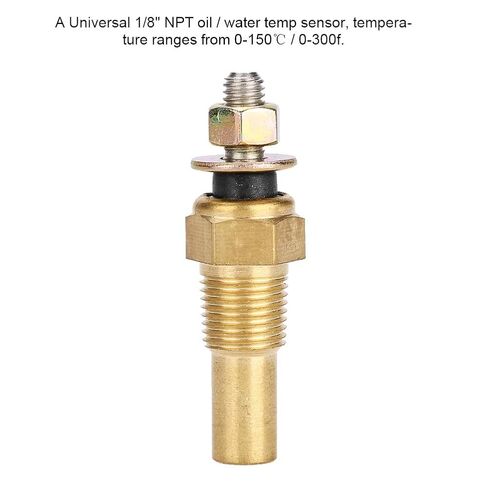 مستشعر درجة حرارة الماء/الزيت لمحرك Yosoo Health Gear، 1/8 NPT، ملائم عالمي، 0-150 درجة مئوية (0-300 فهرنهايت)، نحاس، مستشعر درجة الحرارة، سهل التركيب، 1 * مرسل in Saudi Arabia