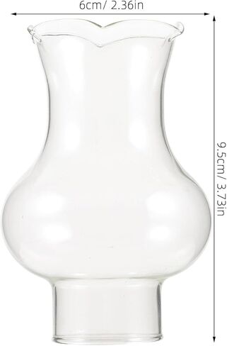 Light Shade Glass Oil Lamp Globe Clear Kerosenes Lamp Shade Chimney Glass Shade Replacement Hurricanes Lamp Cover for Vintage and Antique Style Lamps Small Lamp Shade in Kuwait