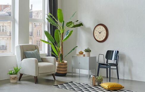 بولوفا ساعة حائط انالوج خشبية ذرية، C5004 التوقيت الذري 2، يتم ضبطها تلقائيا، بطارية كوارتز in Kuwait