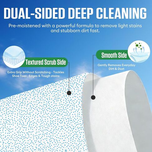 مناديل مبللة للأحذية والأحذية الرياضية، 35 عبوة من مناديل تنظيف مغلفة بشكل فردي لإزالة الأوساخ والبقع بسرعة، عناية محمولة بدون ماء in Kuwait