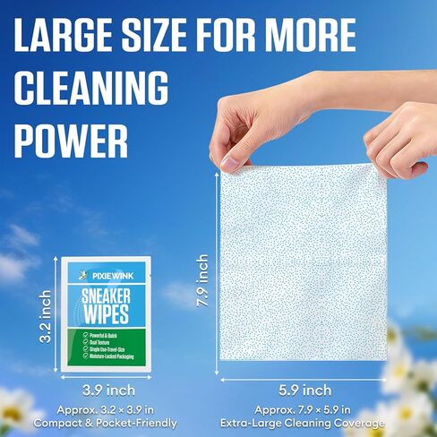 مناديل مبللة للأحذية والأحذية الرياضية، 35 عبوة من مناديل تنظيف مغلفة بشكل فردي لإزالة الأوساخ والبقع بسرعة، عناية محمولة بدون ماء in Kuwait