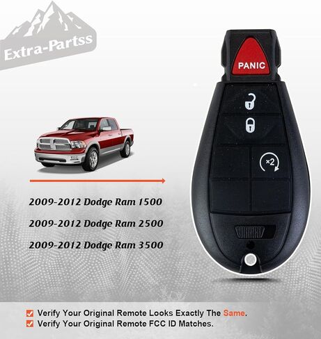 مفتاح Obd Fobik بسيط لـ 2009 2010 2011 2012 Ram 1500 2500 3500 IYZ-C01C أو M3N5WY783X 4 أزرار in Kuwait