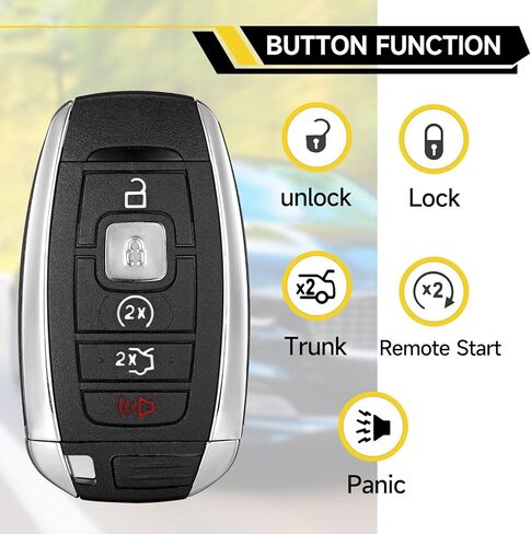مفتاح فوب بديل يناسب لينكولن كونتيننتال MKZ 2017 2018 2019 2020 MKC MKX 2017-2019 Navigator 2018-2021 Nautilus 2019-2022 دخول السيارة الذكية بدون مفتاح عن بعد M3N-A2C94078000 M3N-A2C940780 902 ميجاهرتز in Saudi Arabia