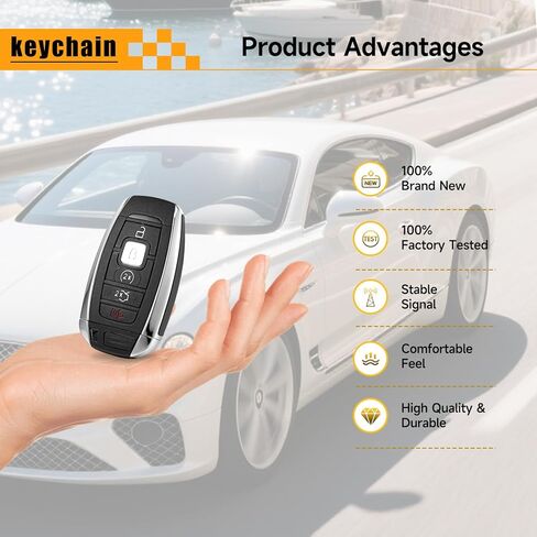 مفتاح فوب بديل يناسب لينكولن كونتيننتال MKZ 2017 2018 2019 2020 MKC MKX 2017-2019 Navigator 2018-2021 Nautilus 2019-2022 دخول السيارة الذكية بدون مفتاح عن بعد M3N-A2C94078000 M3N-A2C940780 902 ميجاهرتز in Saudi Arabia