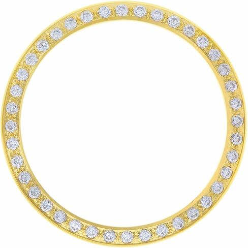 Ewatchparts Gold Created Diamond Bezel Compatible With 36mm Rolex Datejust 1601 1602 1603 16013 16233 in Saudi Arabia
