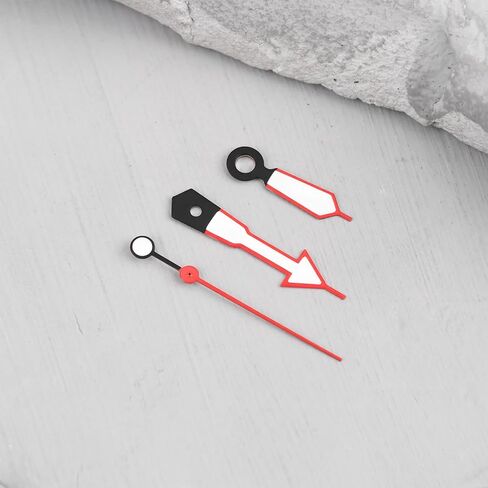 ECSiNG 1Set Red-Black Dual-Tone Luminous Watch Hand Kit Compatible with Seiko 6309 7002 NH35 NH36 7S26 SKX in Saudi Arabia