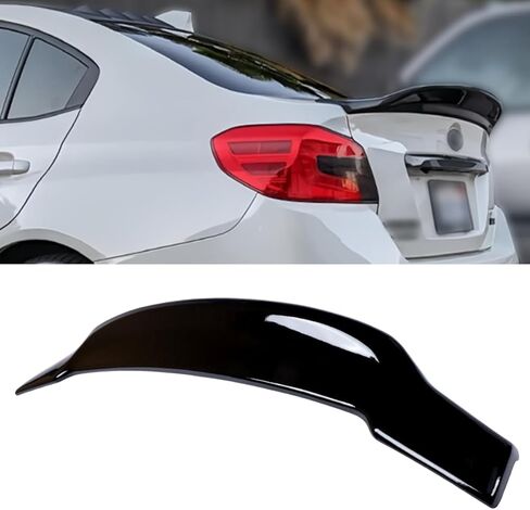 Rear Trunk Spoiler Compatible with 2015-2021 Subaru WRX/WRX STI, R Style Duckbill Fits for 15-21 4 Door Sedan, High Kick Wing Lip (Glossy Black) in Saudi Arabia