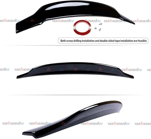 Rear Trunk Spoiler Compatible with 2015-2021 Subaru WRX/WRX STI, R Style Duckbill Fits for 15-21 4 Door Sedan, High Kick Wing Lip (Glossy Black) in Saudi Arabia