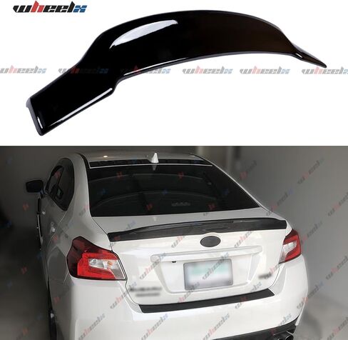 Rear Trunk Spoiler Compatible with 2015-2021 Subaru WRX/WRX STI, R Style Duckbill Fits for 15-21 4 Door Sedan, High Kick Wing Lip (Glossy Black) in Saudi Arabia