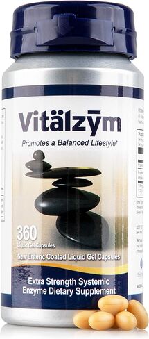 VITÄLZYM Proteolytic Systemic Enzymes Liquid Gel Capsules with Serrapeptase, Immune and Joint Support, Natural Ache Relief Plus Fertility Supplement (60 Capsules) in Saudi Arabia