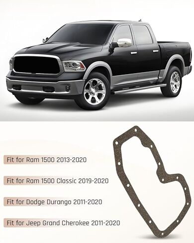 OS30834 Engine Oil Pan Gasket Set Fit for Ram 1500 2013-2020, Fit for Dodge Durango 2011-2020, Fit for Jeep Grand Cherokee 2011-2020, Rubber Seal Black in Saudi Arabia