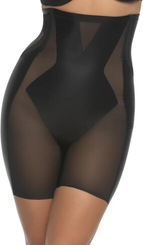 Felina Uplifted Satin & Mesh Body-Mapped High-Waist Shaper Short in Saudi Arabia