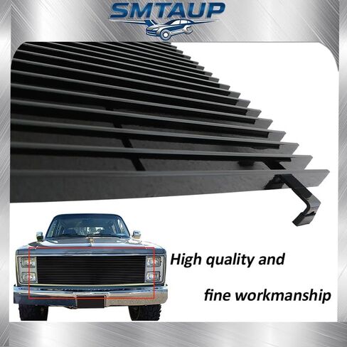 شواية أمامية سوداء متوافقة مع 1981-1987 Chevy Blazer/C/K Pickup/Suburban/GMC Jimmy Main الجزء العلوي الأفقي من شبكة البليت 1982 1983 1984 1985 1986 in Kuwait