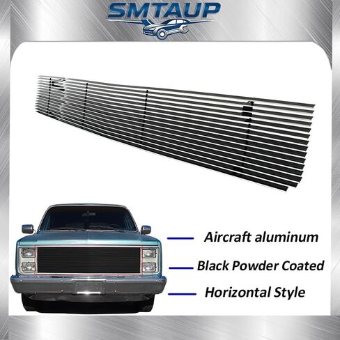 شواية أمامية سوداء متوافقة مع 1981-1987 Chevy Blazer/C/K Pickup/Suburban/GMC Jimmy Main الجزء العلوي الأفقي من شبكة البليت 1982 1983 1984 1985 1986 in Kuwait