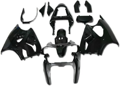 مجموعة إطارات بلاستيكية ABS سوداء لامعة تناسب كاواساكي نينجا ZX6R 636 ZX600J 2000 2001 2002 00 01 02/ تناسب ZZR600 2005 2006 2007 2008 05 06 07 08 قالب حقن هيكل السيارة a05 in Kuwait