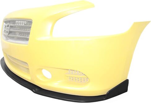 IKON MOTORSPRTS, Front Bumper Lip Compatible With 2009-2015 Nissan Maxima, Unpainted Black Chin Spoiler Splitter PU Polyurethane Protector Add-On Valance Trim IKON Style 3PC Body Kit, 2010 2011 2012 in Saudi Arabia
