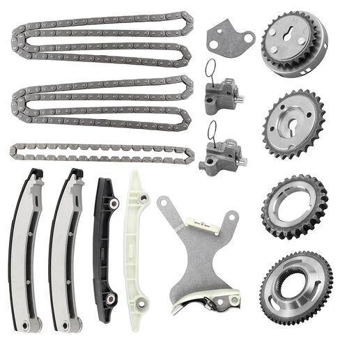 مجموعة سلسلة توقيت المحرك 3.7 مع VVT-Sprockets، متوافقة مع 2004-2012 دودج دورانجو جيب كوماندر ميتسوبيشي رام 1500، يستبدل C393 53020680، يناسب محرك 3.7L 226CID V6 SOHC in Saudi Arabia