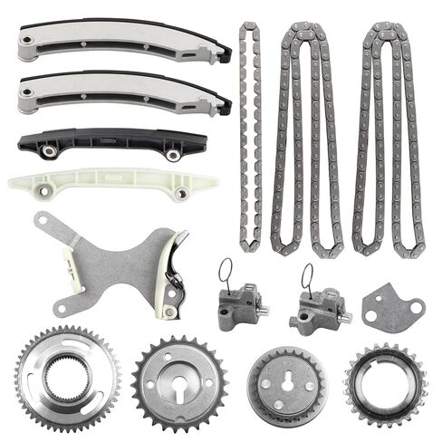 مجموعة سلسلة توقيت المحرك 3.7 مع VVT-Sprockets، متوافقة مع 2004-2012 دودج دورانجو جيب كوماندر ميتسوبيشي رام 1500، يستبدل C393 53020680، يناسب محرك 3.7L 226CID V6 SOHC in Saudi Arabia