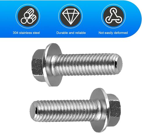 14 PCS Differential Cover Bolts, M8 1.25 x 20mm Differential Cover Hex Screw Set, 304 Stainless Steel Flange Bolts, Fit for Sealing, Gears and Lubricating Fluid (Silver) in Kuwait
