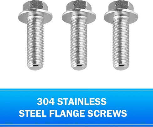 14 PCS Differential Cover Bolts, M8 1.25 x 20mm Differential Cover Hex Screw Set, 304 Stainless Steel Flange Bolts, Fit for Sealing, Gears and Lubricating Fluid (Silver) in Kuwait