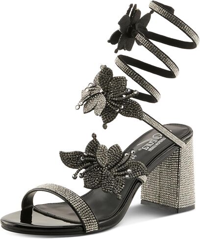 صندل نسائي من Azura To The Moon ملتف بالكريستال مع راحة وأناقة أنيقة in Kuwait