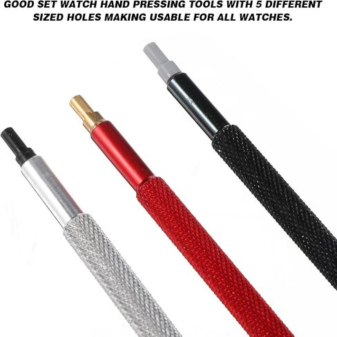 5 PCS Watch Hand Setting Tool, Stainless Steel Watch Hands Repair Tool Kit, 3PCS Hand Pressers Pusher & 2PCS Hands Removers Lever Watchmakers Wristwatch Repair Tools in Saudi Arabia