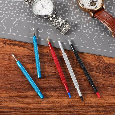 5 PCS Watch Hand Setting Tool, Stainless Steel Watch Hands Repair Tool Kit, 3PCS Hand Pressers Pusher & 2PCS Hands Removers Lever Watchmakers Wristwatch Repair Tools in Saudi Arabia