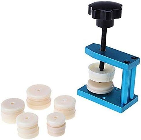 غطاء خلفي أمامي كريستالي للساعة، أداة إصلاح الضغط لصانع الساعات مع 12 قالب (لون عشوائي) in Kuwait