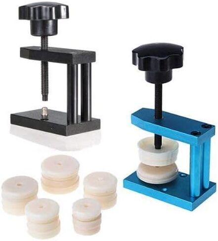 غطاء خلفي أمامي كريستالي للساعة، أداة إصلاح الضغط لصانع الساعات مع 12 قالب (لون عشوائي) in Kuwait