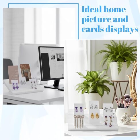 62 Pcs Wood Earring Display Stand Earring Card Display 2 Pcs 11.4" x 7.5" Holders with 60 Cards Jewelry Organizer Stands for Selling in Saudi Arabia