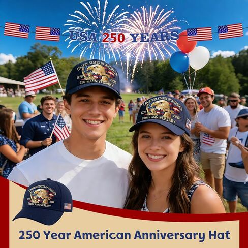 قبعة الولايات المتحدة الأمريكية للذكرى 250، قبعة طباعة النسور للذكرى السنوية الـ 250 للولايات المتحدة، قبعة بيسبول قابلة للتعديل للرجال والمحاربين القدامى in Kuwait