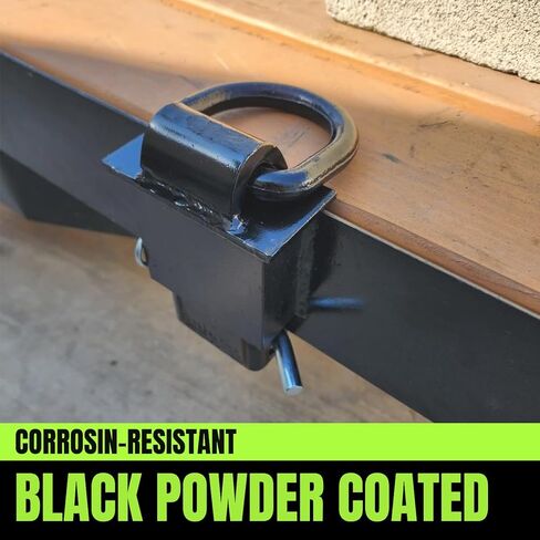 6 عبوات من الحلقات الثقيلة بجيب على شكل حرف D مقاس 1/2 بوصة، قوة كسر 12000 رطل مرساة قابلة للتعديل للشاحنات المسطحة ومقطورات المرافق | تعديل 4 فتحات in Kuwait