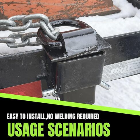 6 عبوات من الحلقات الثقيلة بجيب على شكل حرف D مقاس 1/2 بوصة، قوة كسر 12000 رطل مرساة قابلة للتعديل للشاحنات المسطحة ومقطورات المرافق | تعديل 4 فتحات in Kuwait