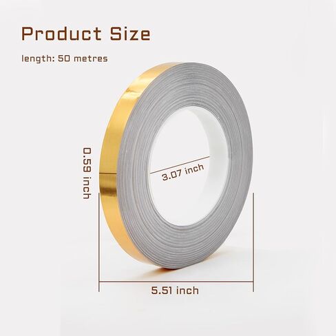 Waterproof Peel and Stick Floor Tile Stickers - Self-Adhesive Foil Lines Floor Tiles Sealing Tape for Kitchen, Bathroom, Wall, Mirror & Cabinet Decor(Silver) in Saudi Arabia