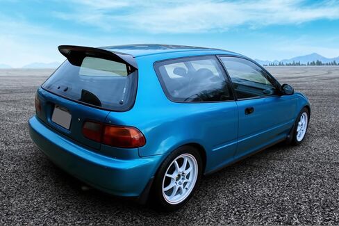 جناح سقف مطلي مسبقًا متوافق مع هوندا سيفيك 1992-1995، نمط منقار البط مطلي باللون الأسود غير اللامع ABS جناح سبويلر خلفي للرياح متوفر بواسطة IKON MOTORSPORTS، 1993 1994 in Kuwait