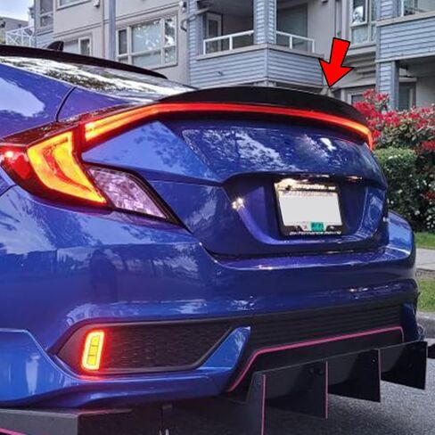 SpoilerKing Duckbill Trunk Spoiler (284K) Compatible with Honda Civic 2dr 2016-2021 Black in Saudi Arabia