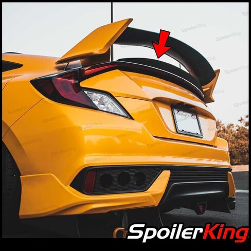 SpoilerKing Duckbill Trunk Spoiler (284K) Compatible with Honda Civic 2dr 2016-2021 Black in Saudi Arabia