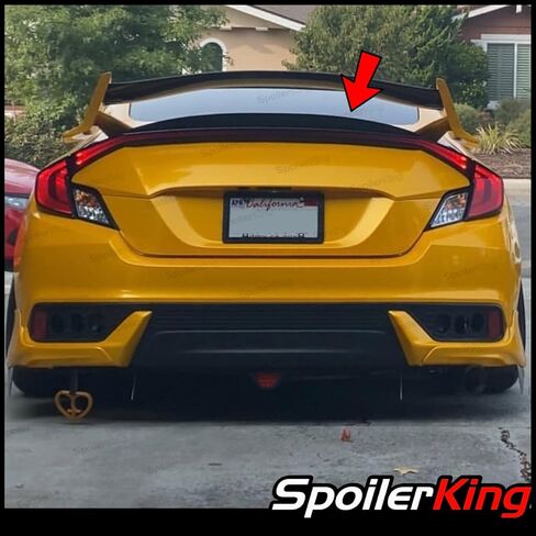 SpoilerKing Duckbill Trunk Spoiler (284K) Compatible with Honda Civic 2dr 2016-2021 Black in Saudi Arabia