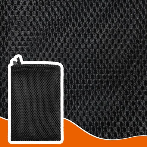 6 PCS Nylon Mesh Drawstring Bag, Black Small Drawstring Pouch 4.72" X 7.3" Mesh Gift Bags with Drawstrings for Mp3 Charger Cosmetic Jewelry Key Earphone Supplies in Saudi Arabia