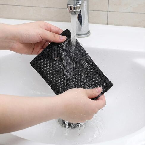 6 PCS Nylon Mesh Drawstring Bag, Black Small Drawstring Pouch 4.72" X 7.3" Mesh Gift Bags with Drawstrings for Mp3 Charger Cosmetic Jewelry Key Earphone Supplies in Saudi Arabia